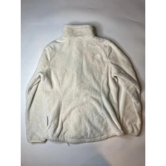 The North Face L Womens Sweater Jacket Full Zip Osito Sherpa Fleece White FLAWED - Picture 8 of 9